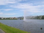 Sun over Reykjavik's lake, before the conference started