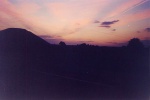 Sunset beyond Silbury, around summer solstice 2000. this photo was taken from the path to West Kennett